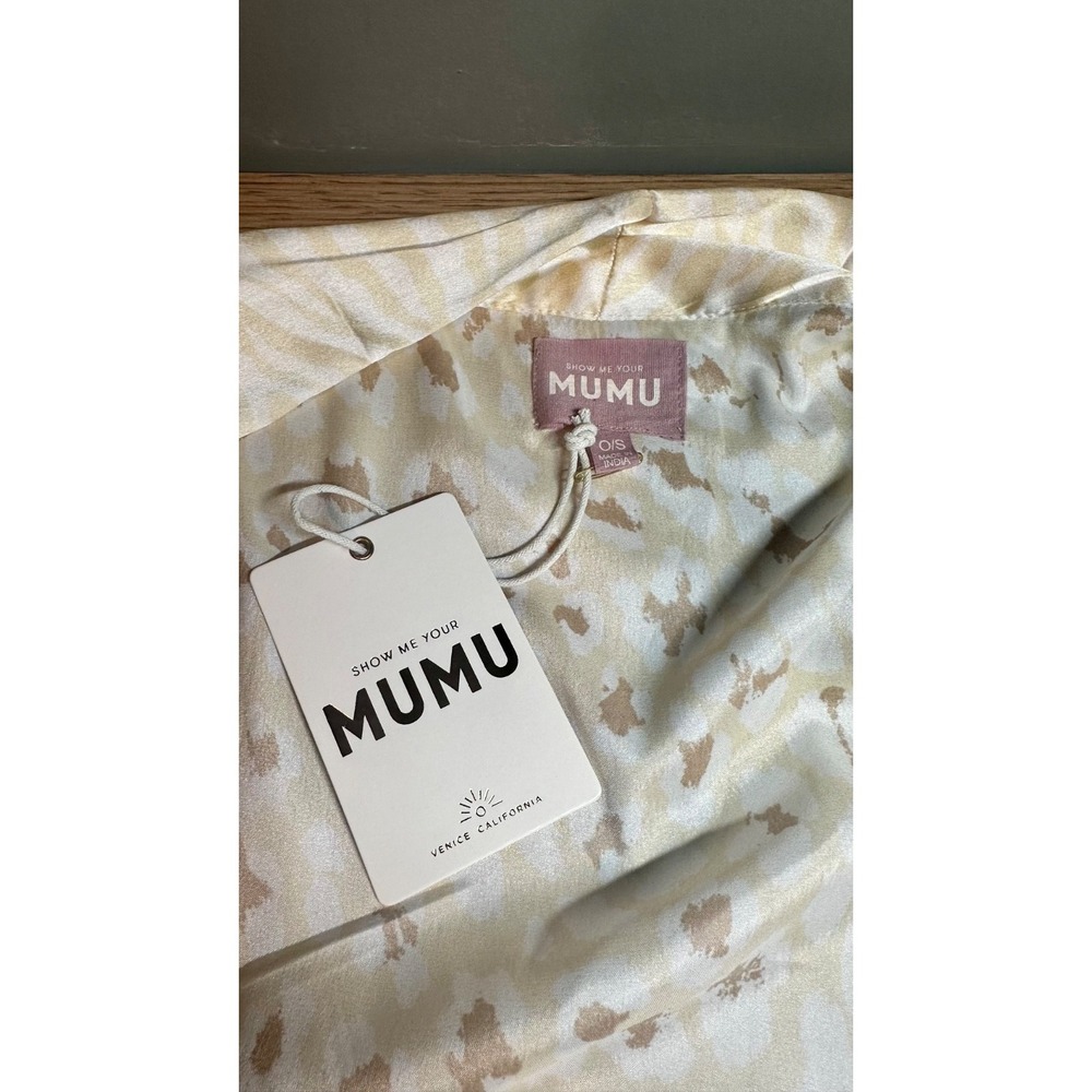 Show Me Your Mumu NWT Satin Robe OS Animal Print Lounge Duster - Picture 7 of 14